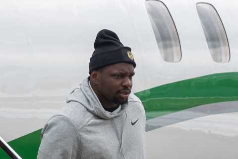 Dillian Whyte FINALLY lands in UK for Tyson Fury fight on private jet from Portugal training camp..