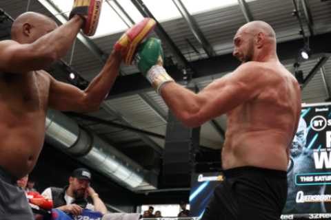 Watch Tyson Fury hint at game plan for Dillian Whyte fight in open workout while dad John rips into ..