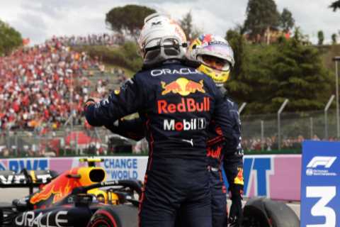 Max Verstappen snatches last-gasp Emilia Romagna sprint race win from Charles Leclerc as Lewis..