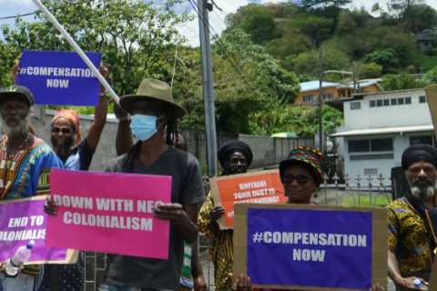 Prince Edward and Sophie Wessex hit with ‘colonialism’ protest on Caribbean tour