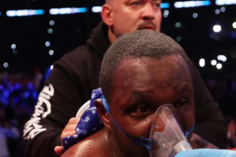 Dillian Whyte given oxygen in ring after he is KO’d with brutal uppercut by Tyson Fury