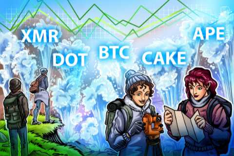 Top 5 cryptocurrencies to watch this week: BTC, DOT, XMR, APE, CAKE