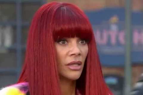 Soap star looks completely unrecognisable from her character as she glams up for night out