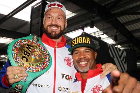 Tyson Fury’s coach SugarHill Steward receives ‘WBC Trainers Belt’ after Gypsy King’s brutal Dillian ..