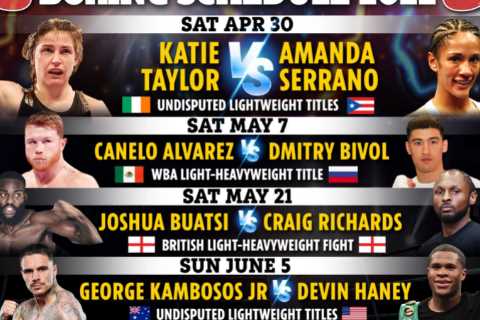 Boxing schedule 2022: Upcoming fights, fixture schedule including Taylor vs Serrano THIS WEEKEND,..