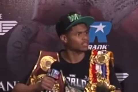 Shakur Stevenson rushes out of press conference ‘to rescue his mum after she is attacked’ in ugly..