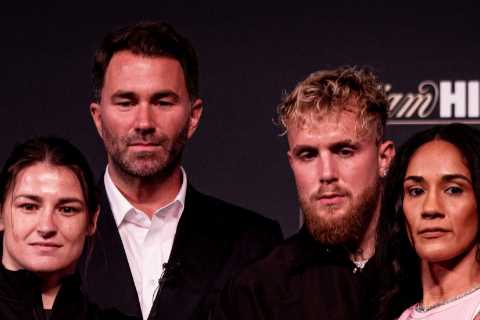 Eddie Hearn reveals new Taylor vs Serrano bet where Jake Paul will spar a fighter of promoter’s..