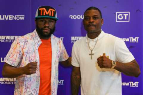Floyd Mayweather vs Don Moore UK PPV price revealed as boxing legend prepares to fight on helipad..