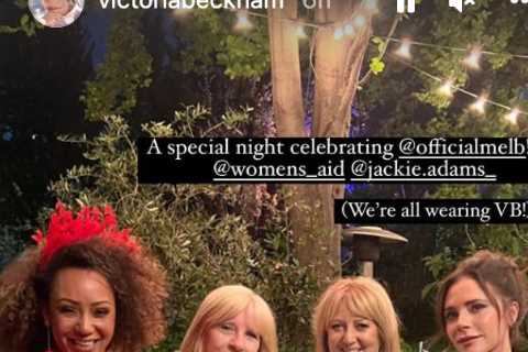 Mel B parties with Victoria Beckham in Spice Girls reunion to celebrate her MBE – before joining..