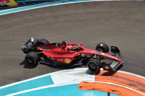Charles Leclerc secures pole position in inaugural Miami Grand Prix as Hamilton battles to secure..