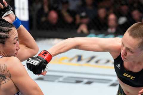 Eagle-eyed fans spot Dana White ‘watching Canelo vs Bivol’ during Rose Namajunas and Carla..