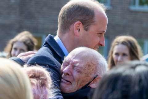 Scots OAP reveals he broke down after Prince William ditched royal rulebook to hug him because they ..