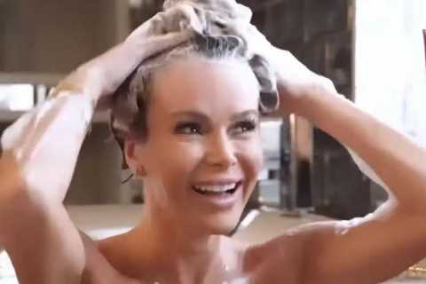 Amanda Holden strips off to share bath video as she washes her hair