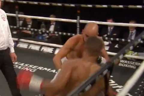 Watch Chris Eubank Jr’s cousin Harlem deliver brutal KO on Sean Dodd before BOWING to floored..