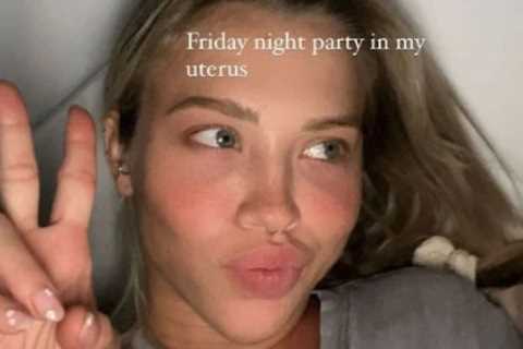 Kylie Jenner’s pregnant nemesis Tammy Hembrow shows off her bare belly as her due date approaches..