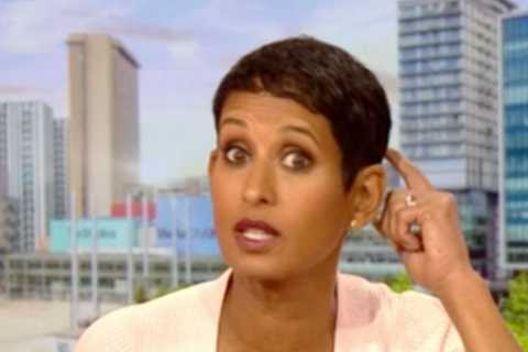 BBC Breakfast’s Naga Munchetty slams co-host Charlie Stayt for ‘ignoring’ her as he cycles off..