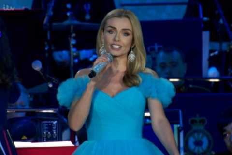 Katherine Jenkins performs at The Queen’s Platinum Jubilee Celebration as viewers all say the same..