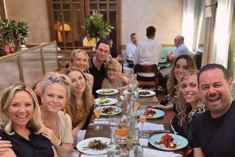 Danny Dyer enjoys reunion with his EastEnders family as he prepares to leave BBC soap