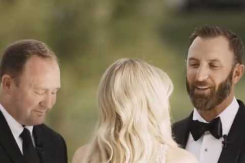Inside Dustin Johnson and Paulina Gretzky’s idyllic wedding day with pair ‘unable to keep hands off ..