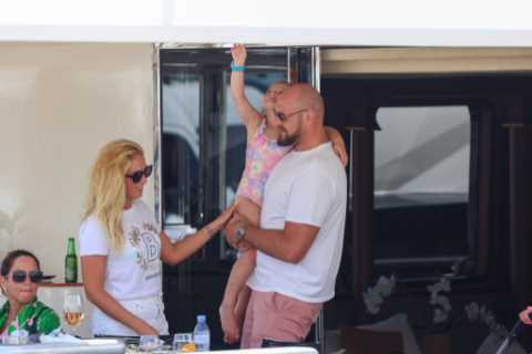Tyson Fury and Paris swap high life of £18k-a-night yacht for budget flight home to Manchester..