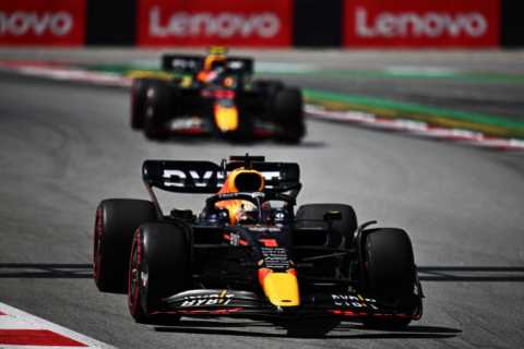 Verstappen capitalises on Leclerc’s engine failure at Spanish GP as Lewis Hamilton recovers after..