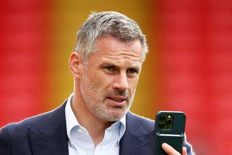 Jamie Carragher hits back at Liam Gallagher tweet calling him a b***end after Man City sealed..