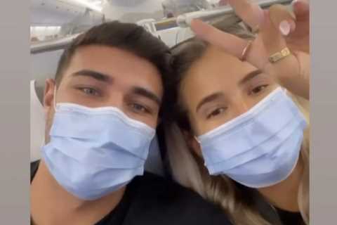 Molly-Mae Hague jets to Dubai with £4,000 of designer luggage as she poses in First Class with..
