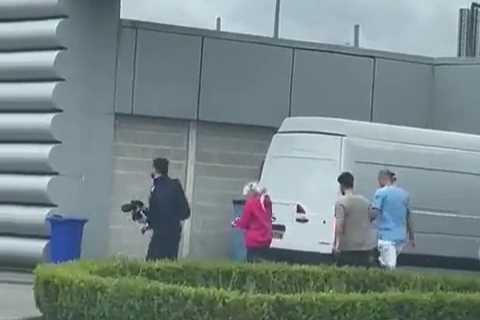 Erling Haaland seen for first time in Man City shirt as he arrives at club HQ after dinner at Pep’s ..