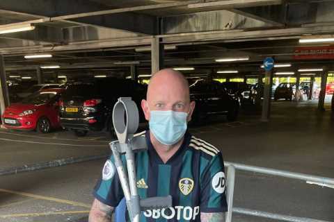 I jumped into the Thames to celebrate Leeds’ Prem survival – I shattered my heel and now can’t work ..