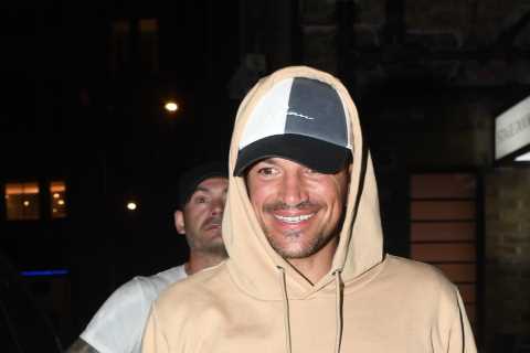 Peter Andre is seen for the first time after being forced to pull out of Grease due to mystery..
