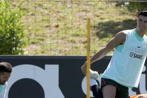 Cristiano Ronaldo in Portugal training with Man Utd future still uncertain as he prepares for..