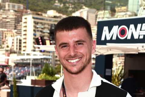 Chelsea star Mason Mount spotted at Monaco Grand Prix in £940 chequered flag-style black and white..