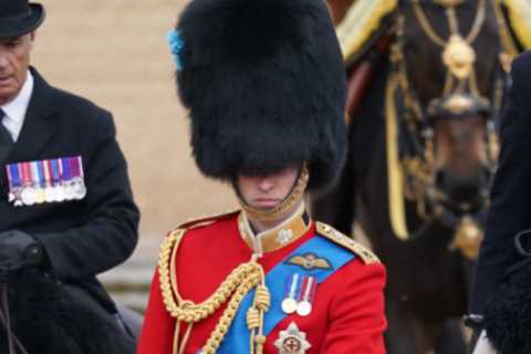 Prince William practises for Trooping the Colour ahead of stepping in for the Queen at the Jubilee..