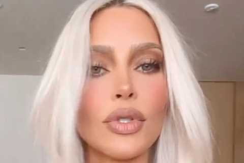 Kim Kardashian suffers wardrobe malfunction as she spills out of sheer bra &amp; flaunts curves in..