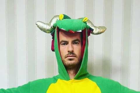 ‘You’ll fly on court’ – Andy Murray dresses up in amazing dragon costume onesie as Brit hero..