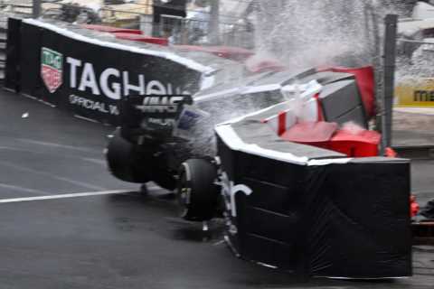 Mick Schumacher involved in another horror crash as Haas car snaps in HALF in shocking Monaco Grand ..