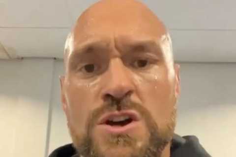 ‘Absolutely flying’ – Tyson Fury training at least TWICE a day with gym work and runs despite..