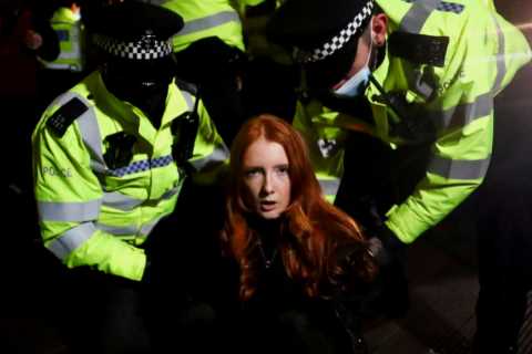 Fury as four people charged with ‘breaking Covid lockdown rules’ while attending Sarah Everard vigil