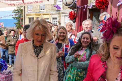 Duchess of Cornwall jokes about getting DRUNK with EastEnders’ Patrick Trueman in new look at..