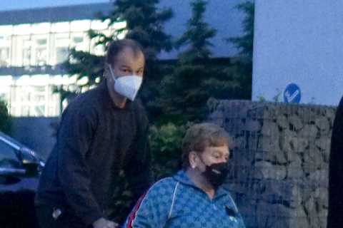 Elton John, 75, is in a wheelchair ahead of Queen’s Jubilee concert as Rod Stewart rehearses