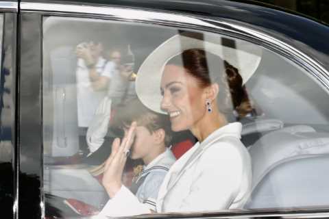 Prince William, Kate &amp; kids honour Queen as Trooping the Colour kicks off with full military..