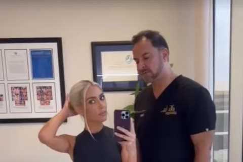 Kim Kardashian shares video inside her plastic surgeon’s office after fans say she looks ‘so..