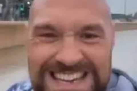 Watch Tyson Fury celebrate Platinum Jubilee with message to fans before run down Morecambe Bay..