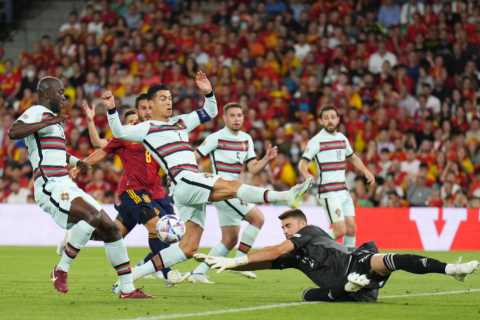 Spain 1 Portugal 1: Cristiano Ronaldo returns from injury in cameo as Horta cancels out Morata’s..