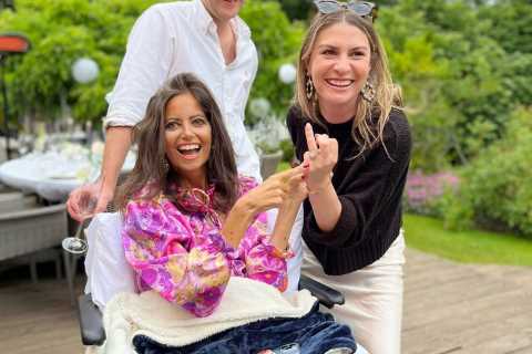 Deborah James beams as she celebrates her brother proposing to girlfriend of 11 years… after a..