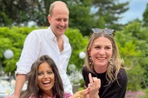 Deborah James beams as she celebrates her brother proposing to girlfriend of 11 years… after a..