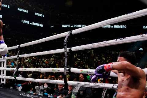 ‘Shut yo bitch ass up’ – Watch Gervonta Davis stop mid-fight to savage Rolly Romero’s trainer..
