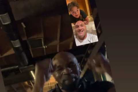 Tyson Fury FaceTimes ‘uncle’ Mike Tyson as heavyweight champ enjoys Miami holiday with wife Paris..