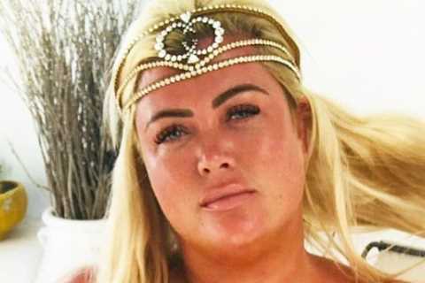 Gemma Collins looks slimmer than ever as she shows cleavage in figure-hugging gold dress