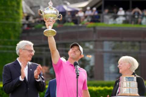 Rory McIlroy warms up for US Open with first win this year as Justin Rose comes agonisingly close..